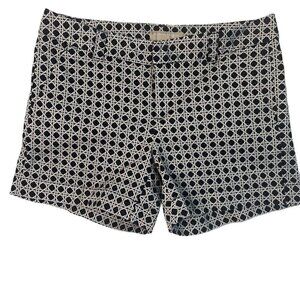 Banana Republic Women's Size 2 Basket Weave Navy & White Print